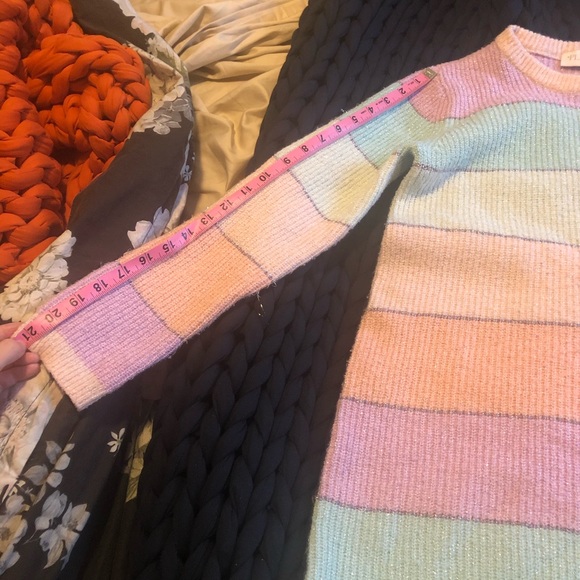 Pastel stripe shimmer sweater size XS or Small - Picture 13 of 13